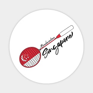 Singapore Badminton Pride Racquet Support Badminton (Singapore) Flag Magnet